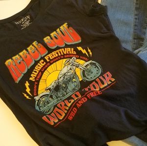 Rebel Soul Music Festival Wild And Free World Tour Cap Sleeve T-shirt SZ: XXL